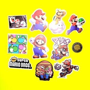 3/$20 Brand New 10x Super Mario Waterproof Stickers